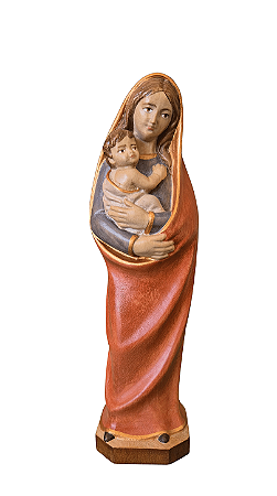 Nossa Senhora Com Menino - 20 cm - Colorido.