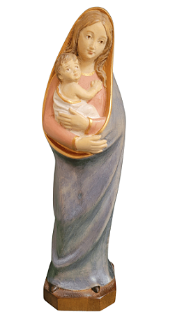 Nossa Senhora Com Menino - 23 cm - Colorido.