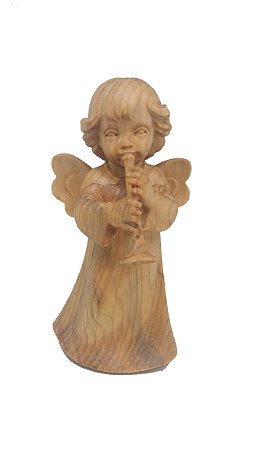 Anjo com Corneta - 22 cm - encerado