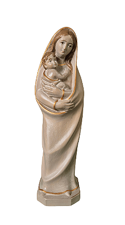 Nossa Senhora Com Menino - 20 cm - Colorido.