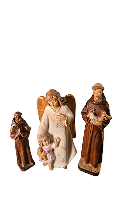 Conjunto, Francisco 9 cm & 7,2 cm Anjo 8,5 cm.