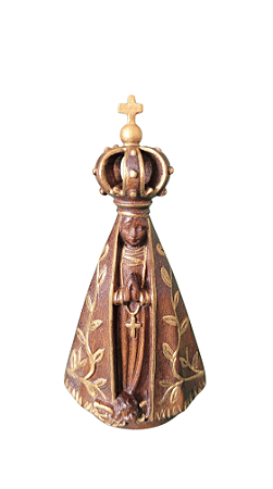 Nossa Senhora Aparecida Estilizada - 11,5 cm - Tons de Marrom