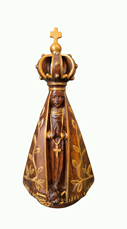Nossa Senhora Aparecida Estilizada - 15 cm - Tons de Marrom