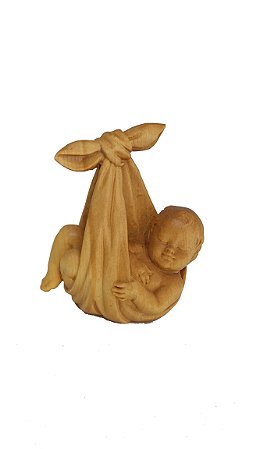 Bebê Cegonha - 9 cm - Encerado.