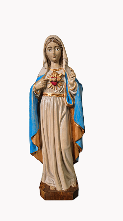 Imaculado Coração de Maria - 20 cm - Colorido.