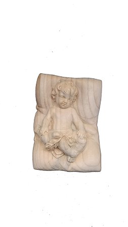 Menino Jesus com Pomba da Paz - 12 cm - Natural.
