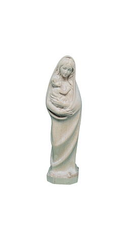 Nossa Senhora com Menino - 15 cm - Natural.