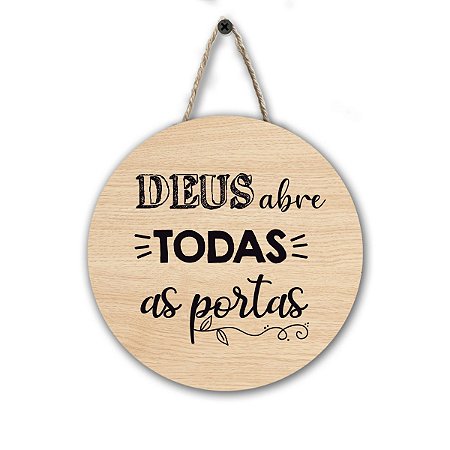 FLÂMULA REDONDA DEUS ABRE TODAS AS PORTAS