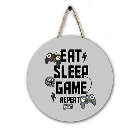 FLÂMULA REDONDA EAT SLEEP GAME