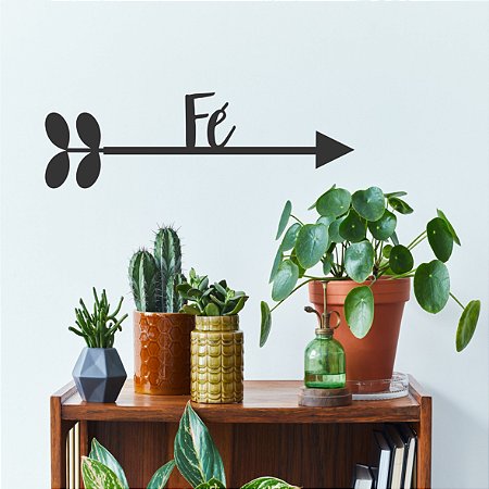 FÉ LETTERING MADEIRA MDF APLIQUES DE PAREDE