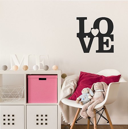 LOVE LETTERING MADEIRA MDF APLIQUES DE PAREDE