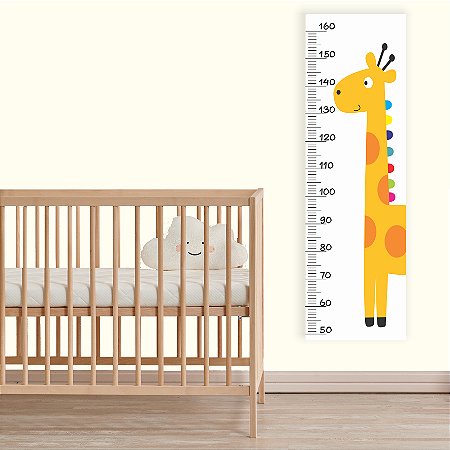 Régua de Crescimento Girafa Colorida