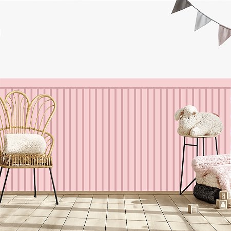 Adesivo Ripado Fino Rosa Escuro