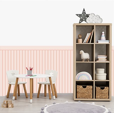 Adesivo Ripado Fino Salmão