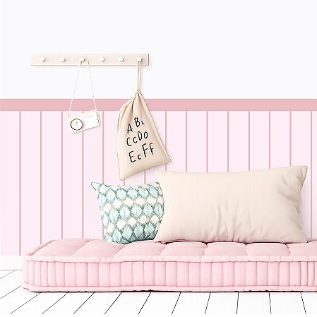 Adesivo Ripado Largo Rosa Claro