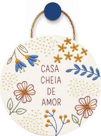 Plaquinha Decorativa MDF - Casa Cheia de Amor