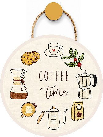 Plaquinha Decorativa MDF - Coffee Time