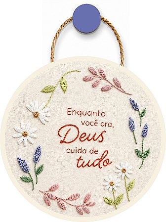 Plaquinha Decorativa MDF - Deus Cuida!