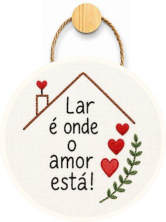 Plaquinha Decorativa MDF - Lar & Amor