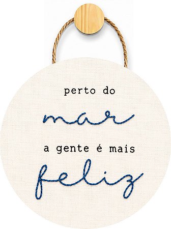 Plaquinha Decorativa MDF - Mar Feliz