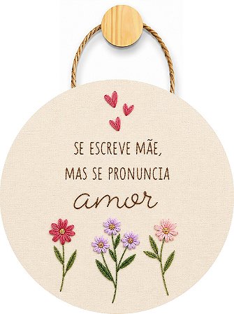 Plaquinha Decorativa MDF - Se escreve Mãe