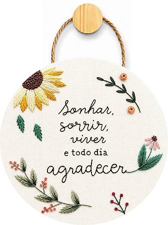 Plaquinha Decorativa MDF - Sonhar / Sorrir / Viver