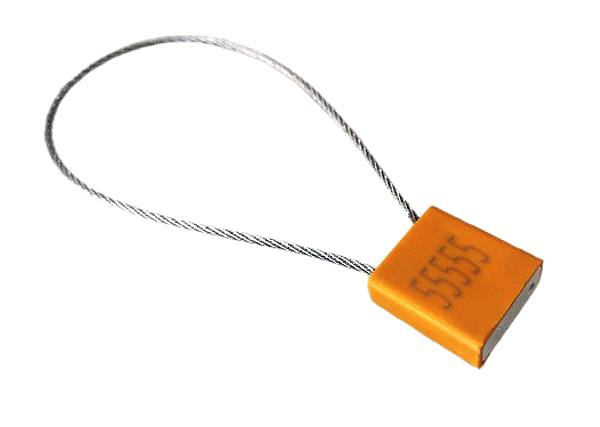 Lacre de proteção com cabo de aço 20 cm - carreta baú, container, caminhões - 25 PEÇAS