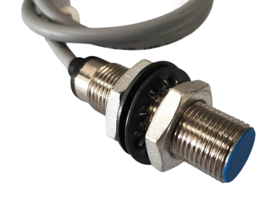 Sensor indutivo  negativo (NPN) - M12 - faceado - catraca (roleta) Wolpac - automação industrial