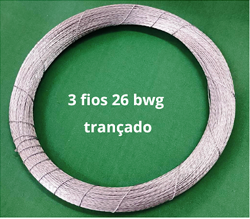 Arame Para Lacre Ancora - 3 fios x26 bwg - Galvanizado - Rolo C/ 1 Kg