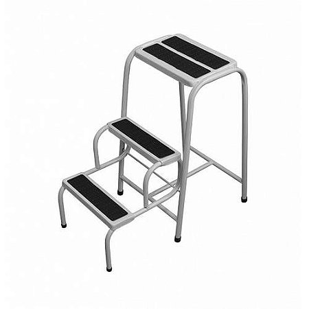Banqueta Escada Dobrável Escadinha Para Macas 3 Degraus
