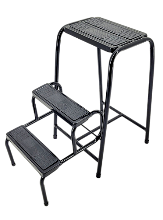 Banqueta Escada 3 Degraus Útil Hospitalar Doméstica Em Aço