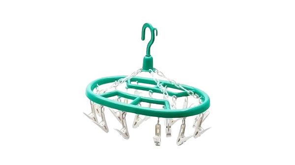 MINI VARAL OVAL COM 18 PRENDEDORES VERDE