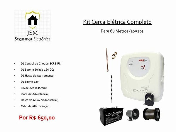 KIT DE CERCA ELETRICA
