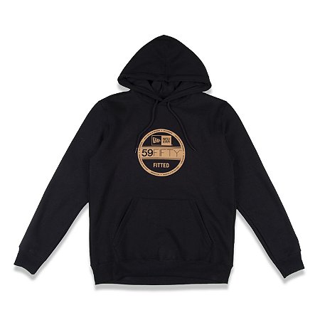Moletom Caguru New Era Basico Sazonal Preto e Caqui