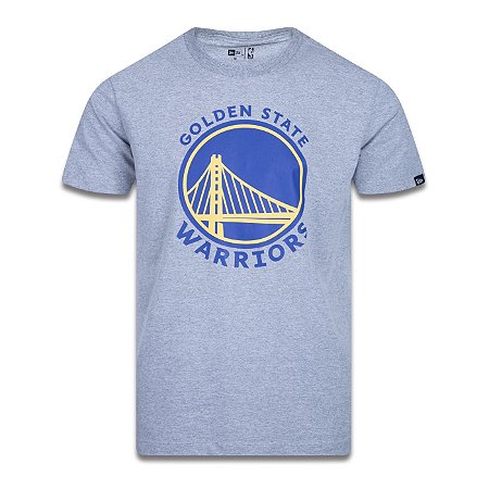 Camiseta New Era Golden State Warriors Basic Logo NBA Cinza