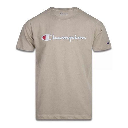 Camiseta Champion Embroidery Trad Logo Caqui