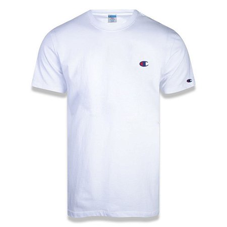 Camiseta Manga Curta Champion Malhão C Bordado Color Branco