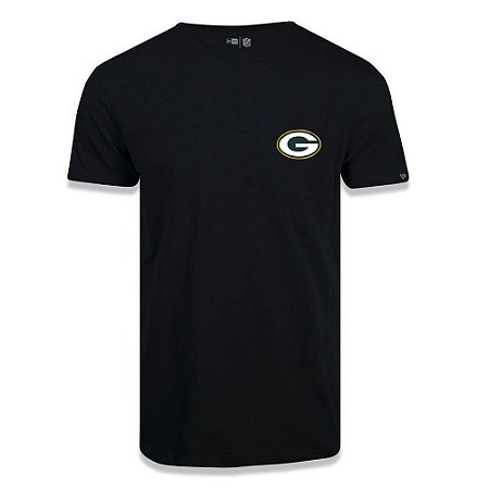 Camiseta New Era Green Bay Packers NFL Black Pack Preto