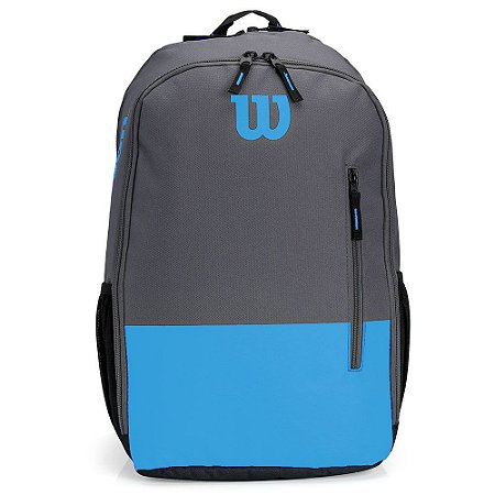 Mochila Raqueteira de Tenis Wilson Especial Team Cinza Azul