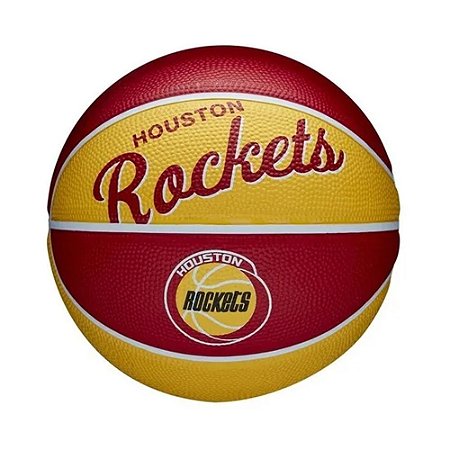 Mini Bola de Basquete Wilson Houston Rockets NBA Team Retro