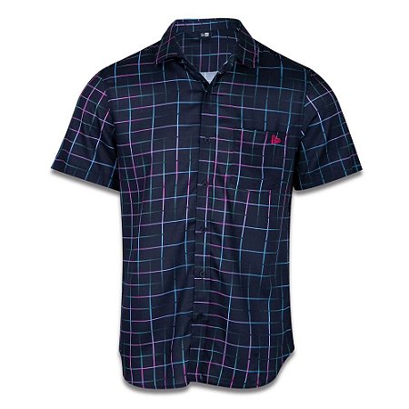 Camisa Manga Curta New Era Social Have Fun Colors Preto