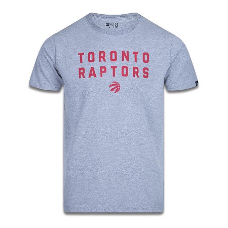 Camiseta New Era Toronto Raptors NBA Core Basic Cinza