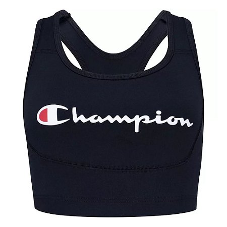 Top Feminino Champion Suporte Moderado Script Logo