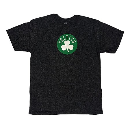Camiseta NBA Boston Celtics Logo Patch Bordado Preto