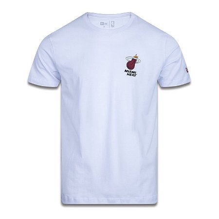 Camiseta New Era Miami Heat NBA Core Classic Branco