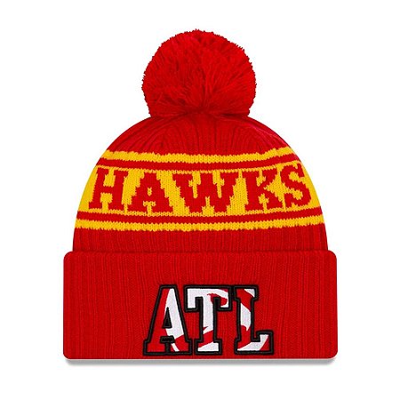 Gorro New Era Atlanta Hawks NBA21 Draft Knit Vermelho