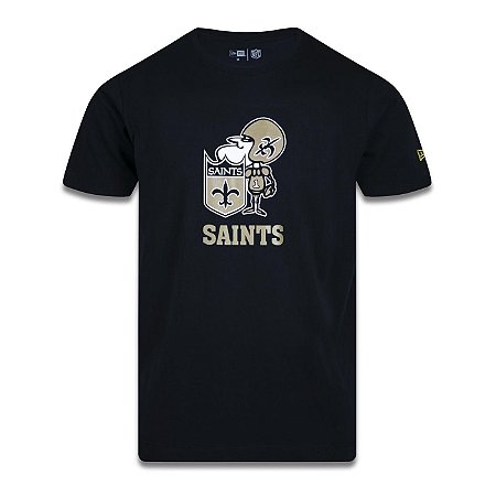 Camiseta New Era New Orleans Saints NFL Mascots Preto