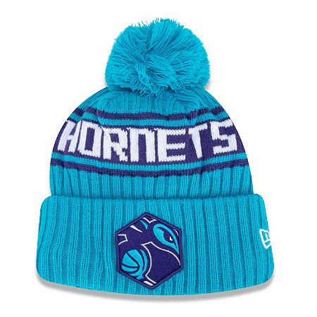 Gorro New Era Charlotte Hornets NBA Draft Knit Azul Claro