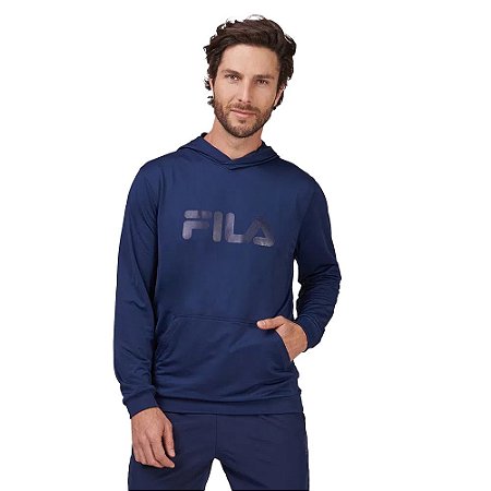 Moletom Fila com Capuz Sports Essence Masculino Marinho