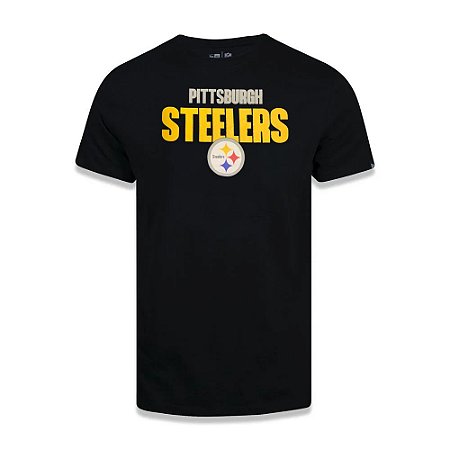 Camiseta New Era Pittsburgh Steelers Bold Preto